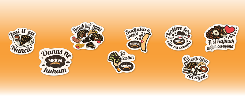 Examples of customized Viber stickers made by ClickAttack